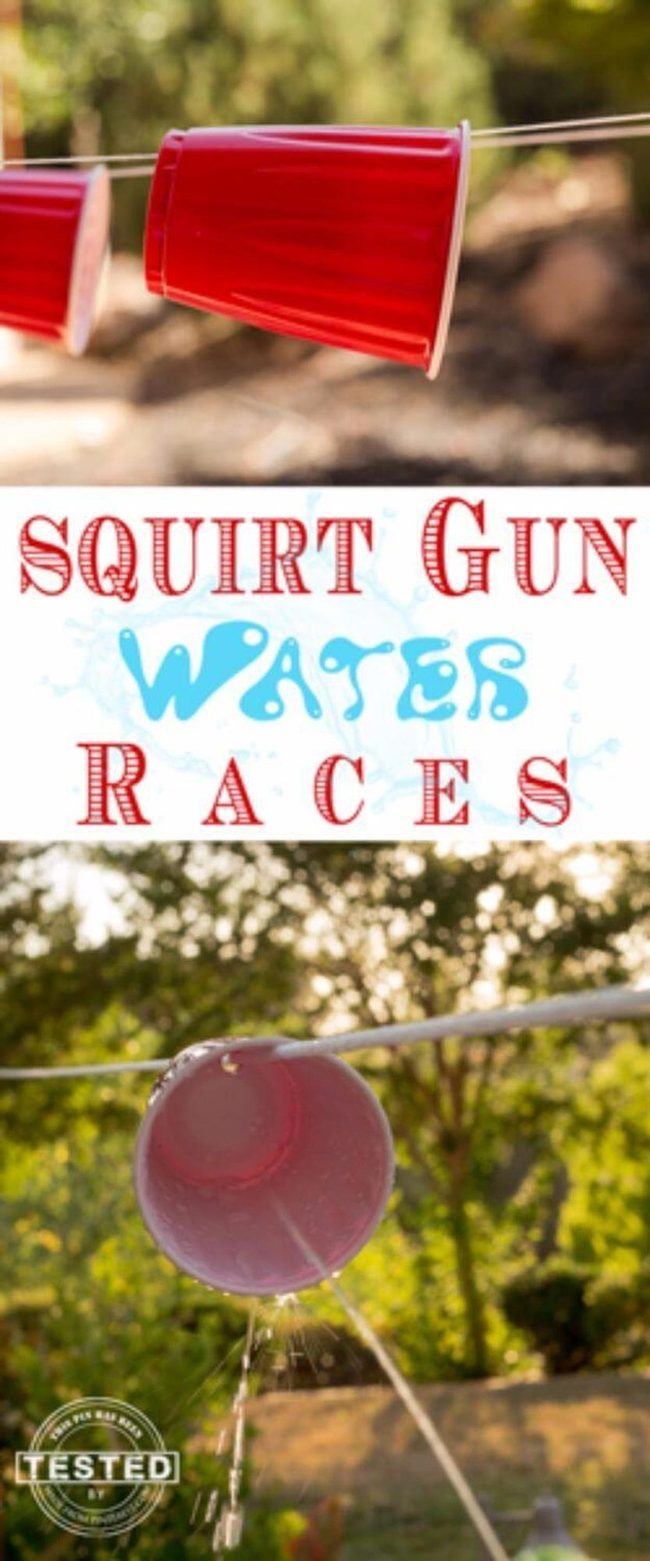 Water Gun Cup Races