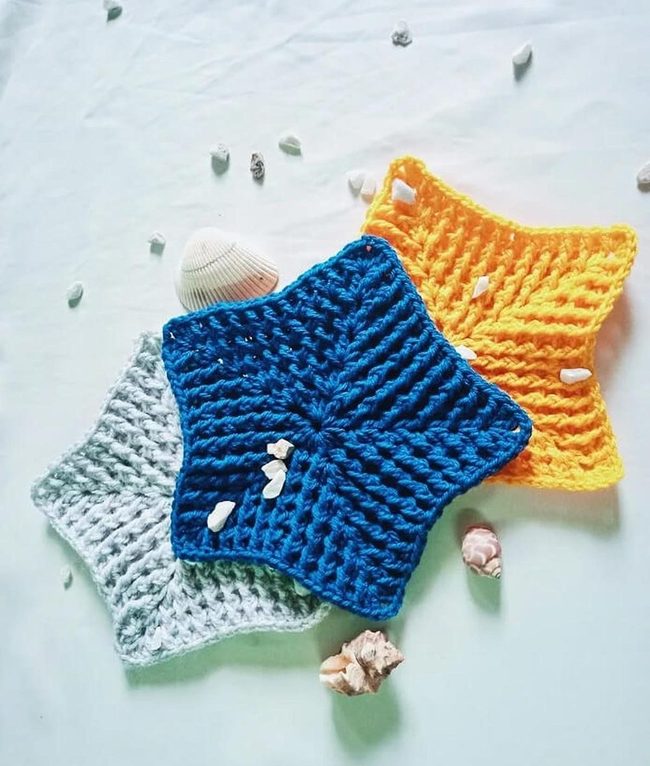 Crochet Starfish Beach Display