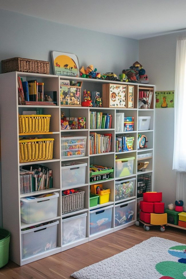 White Cube Organization For Craft Supplies