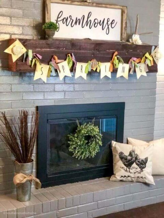 Fabric Scraps Spring Garland
