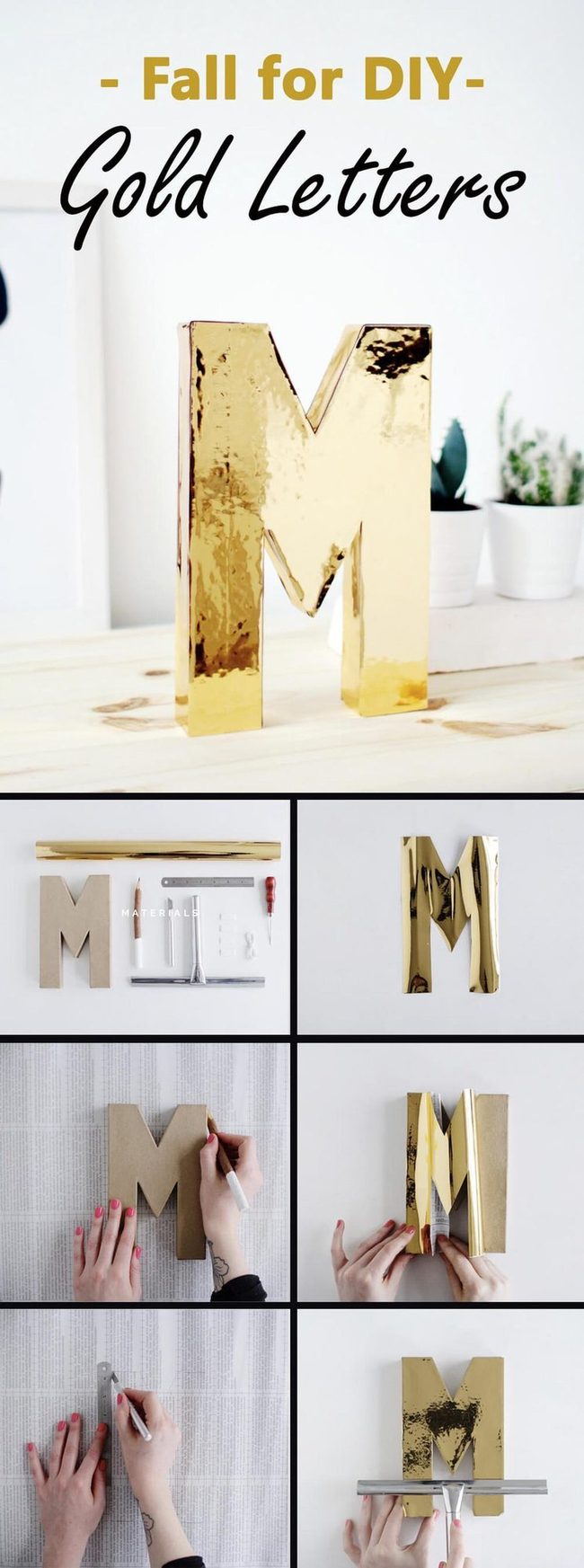 Shimmering Gold Letters