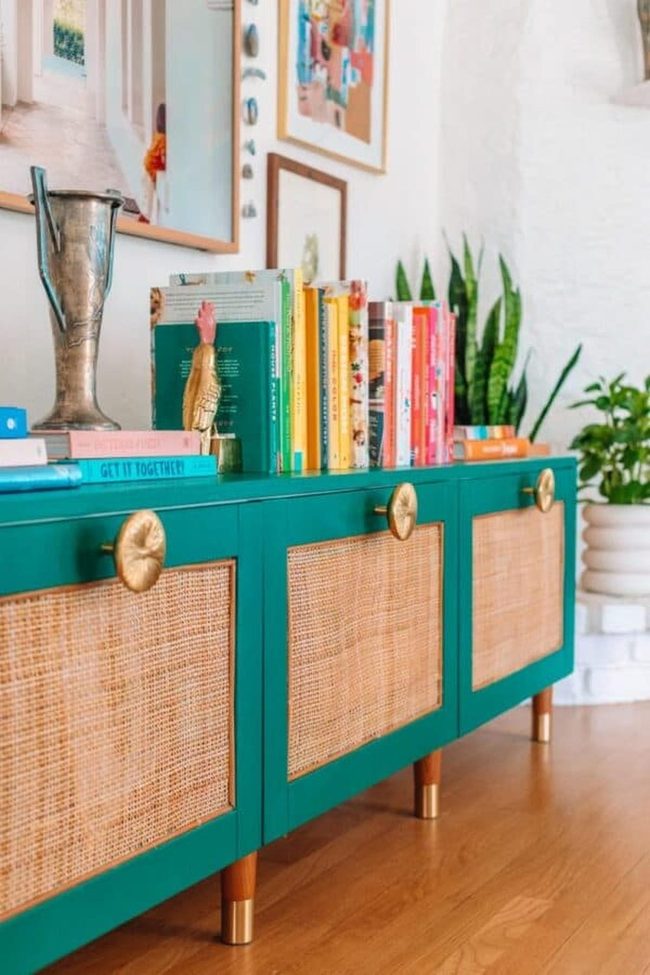 Rattan Inserts With Brass Feet