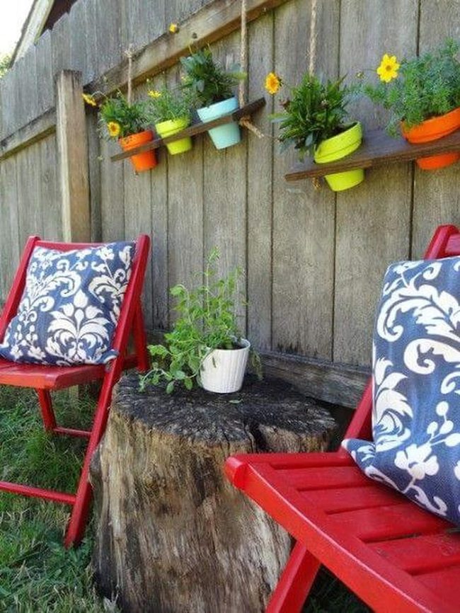 Painted Chairs Garden Oasis