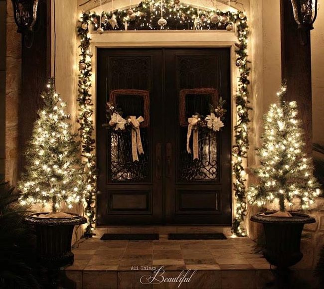 Doorway String Lights Garden