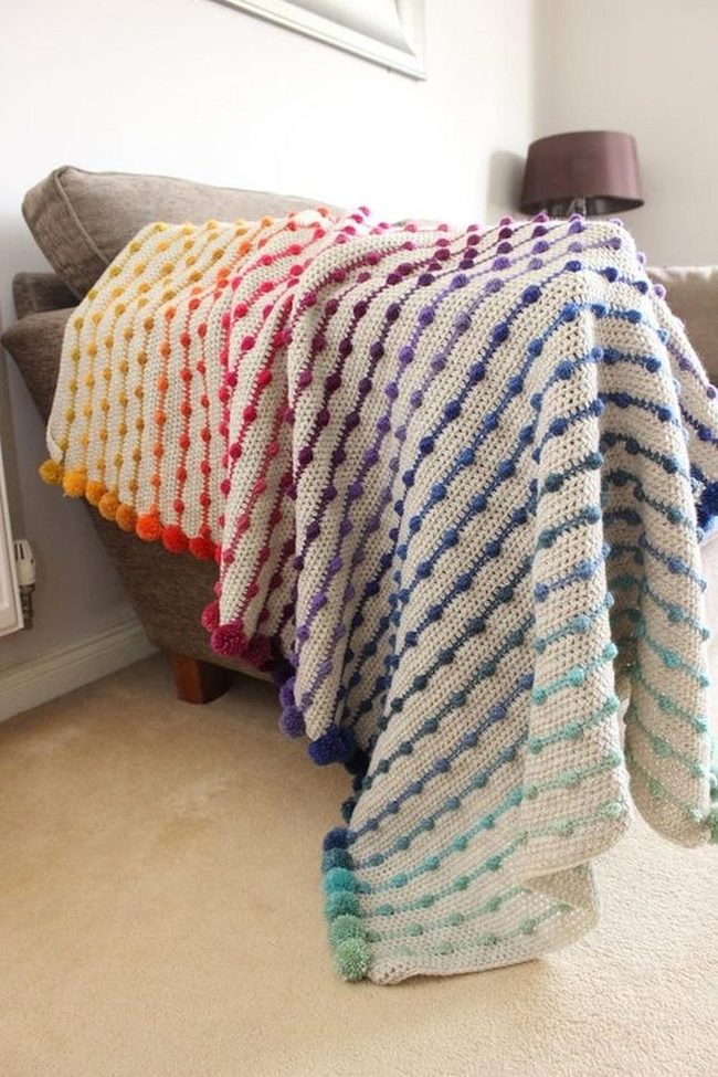 Rainbow Knit Armchair Corner