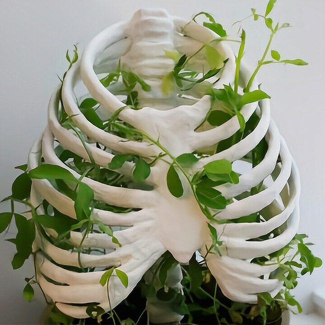 Skeletal Planters, Gothic Green