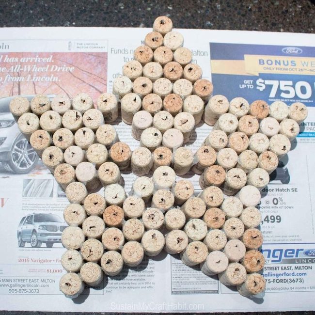Recycled Cork Star Wall Art