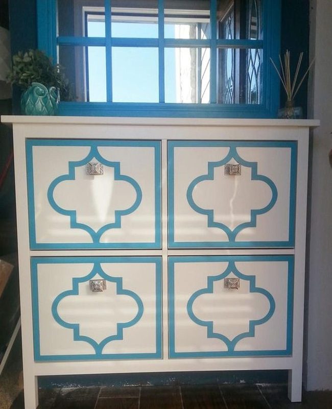 White Cabinet, Blue Geometry