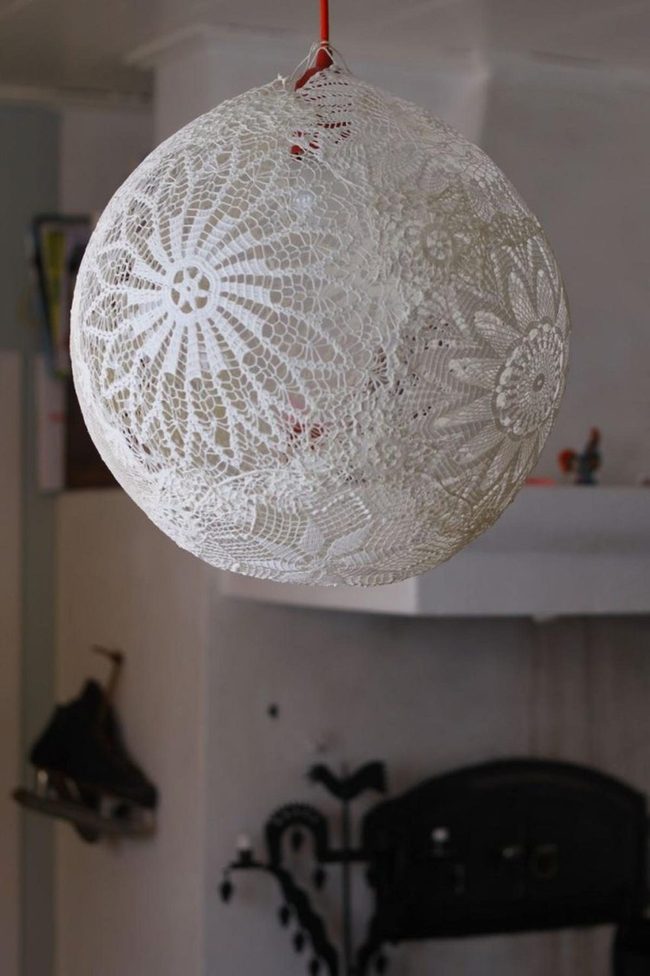White Lace Ceiling Statement