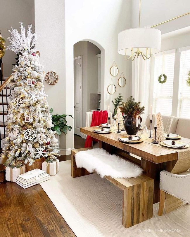 Frosted White Christmas Trees
