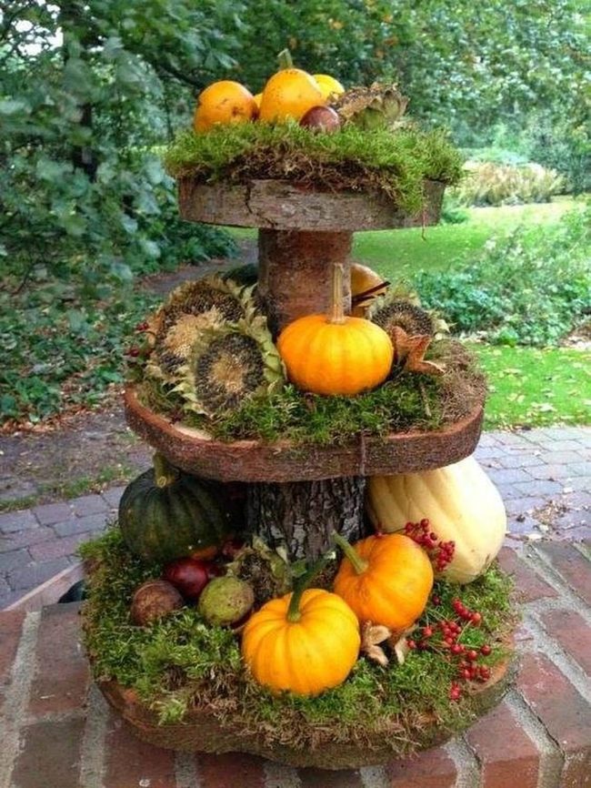 Stacked Wood Autumn Harvest