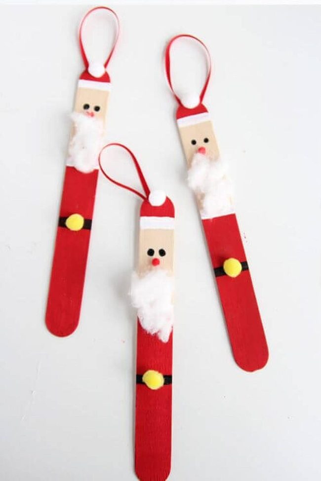 Red Popsicle Santa Bookmarks