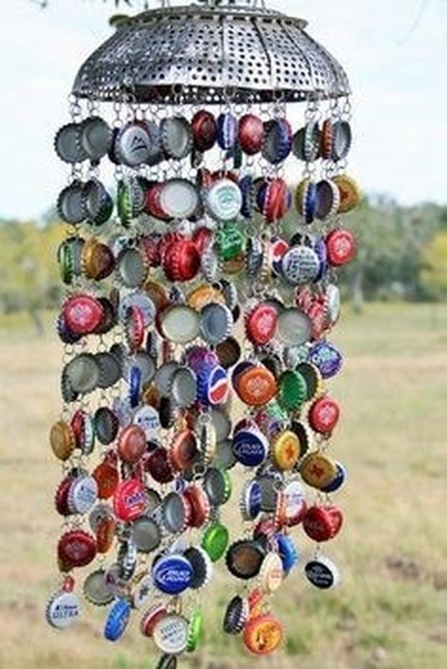 Colorful Caps Light Sculpture