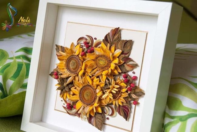 Golden Sunflowers, Layered Earth