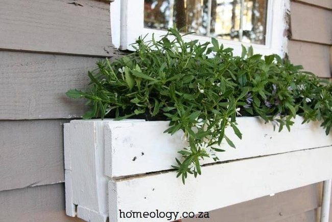 Pallet Wood Window Planter
