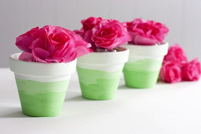 Pink Roses Hand-Painted Pottery