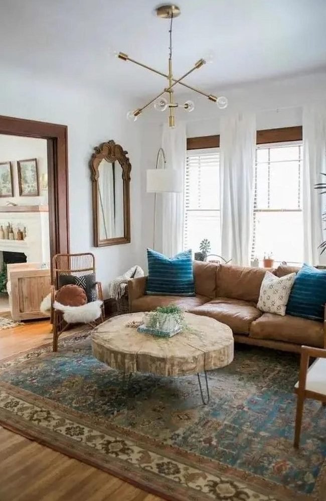 Brown Leather With Blue Accents