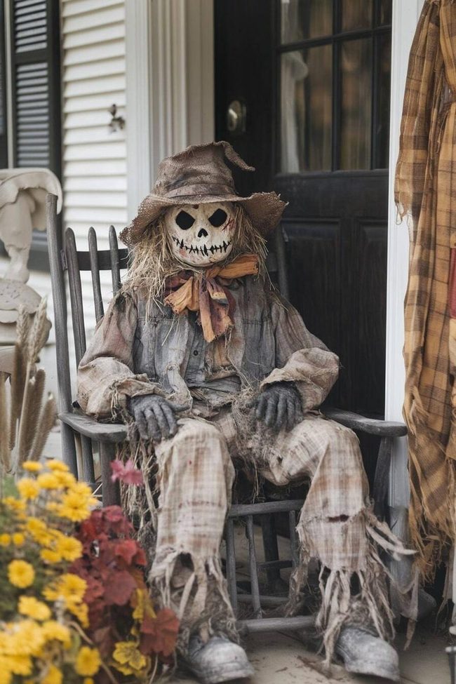 Creepy Scarecrows Standing Guard