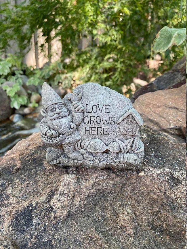 Friendly Garden Gnome Stone