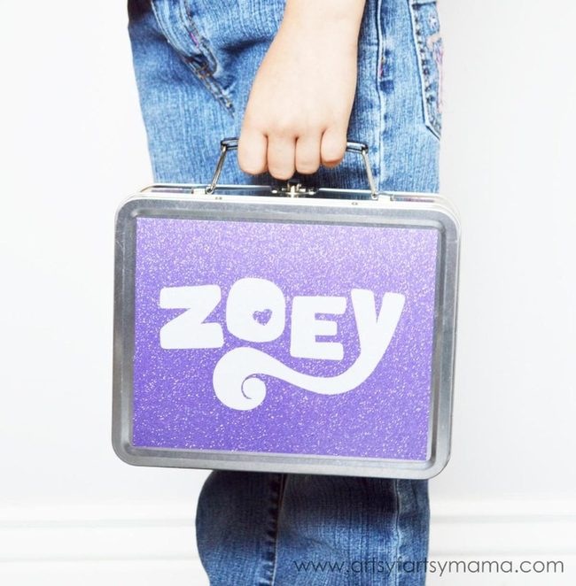 Purple Personalized Metal Lunchbox