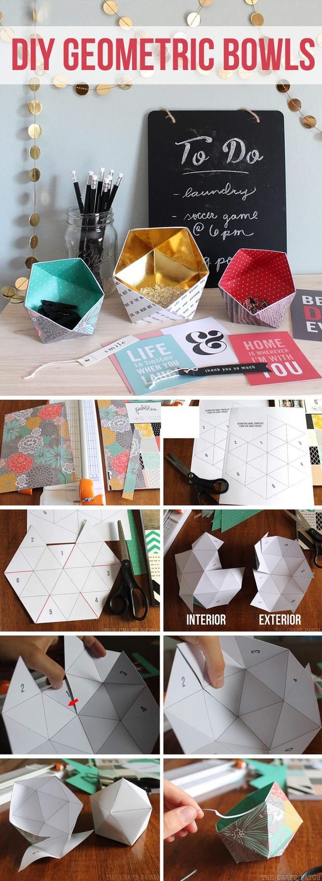Patterned Paper Bowls