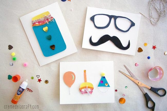 Sequin-Studded Party Cards
