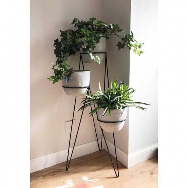 Black Metal Multi-Tier Plant Stand