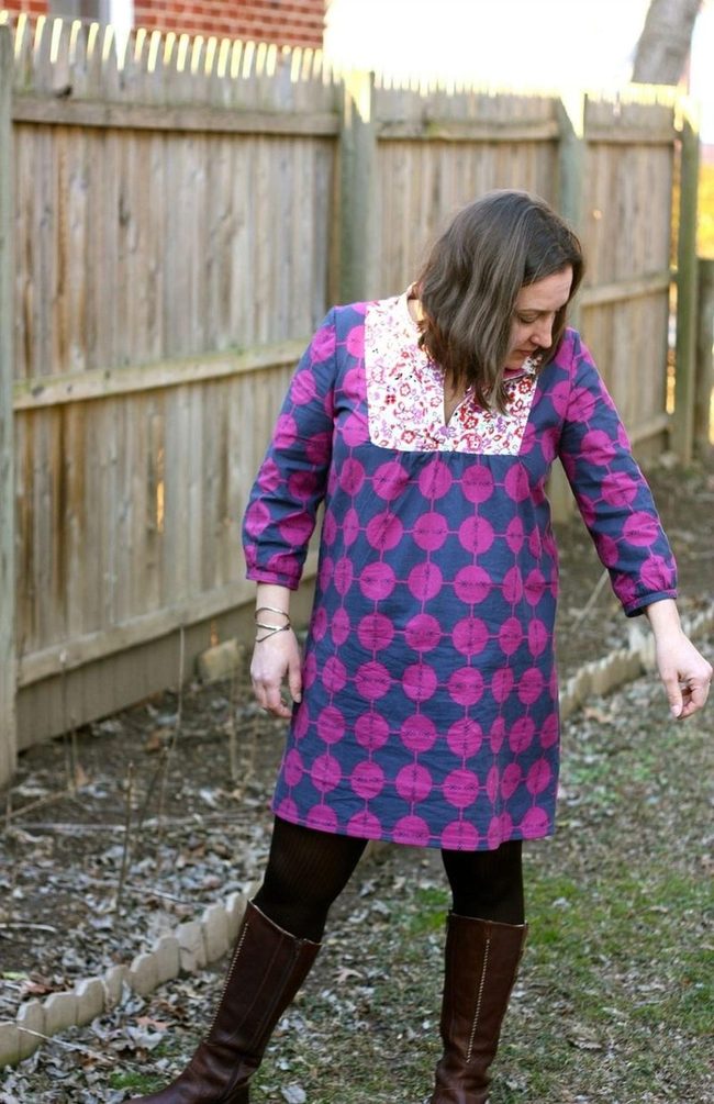 Purple Circles, Brown Boots