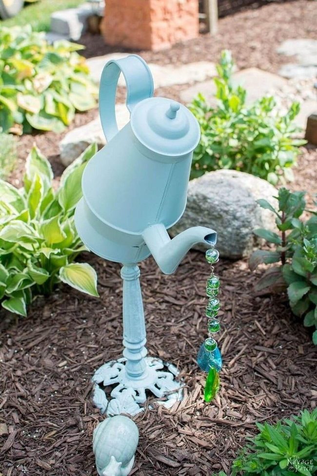 Teapot Spilling Gemstones Garden