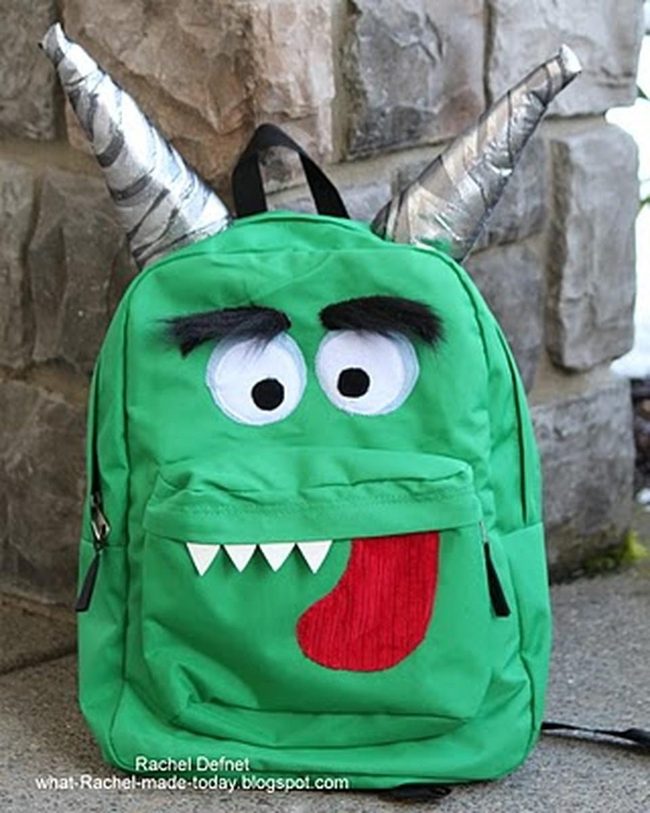 Green Monster Horns Backpack