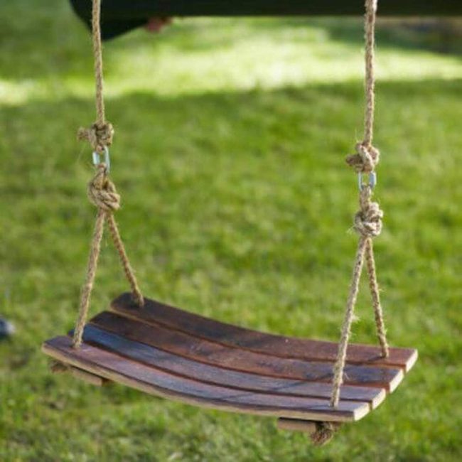 Weathered Barrel Rope Swing