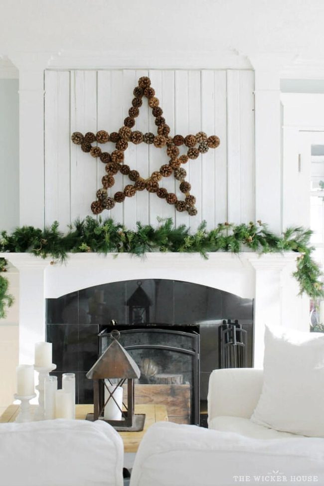 Cinnamon Pinecone Wooden Star