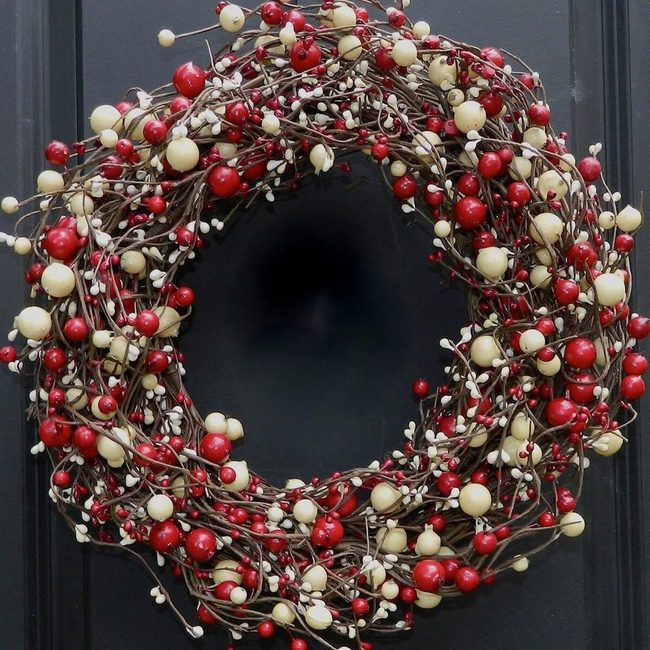 Red And White Berry Wreath