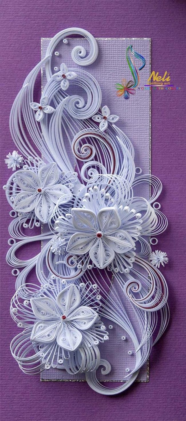 White Florals On Deep Purple