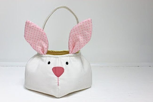 Pink-Eared Bunny Easter Baskets