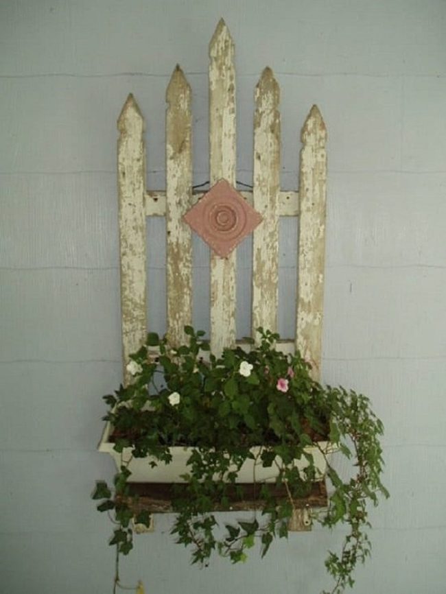 Weathered Wood Garden Planters