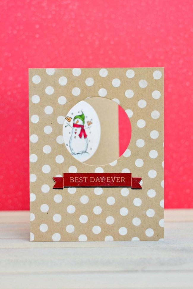 Red Text Snowman Cards