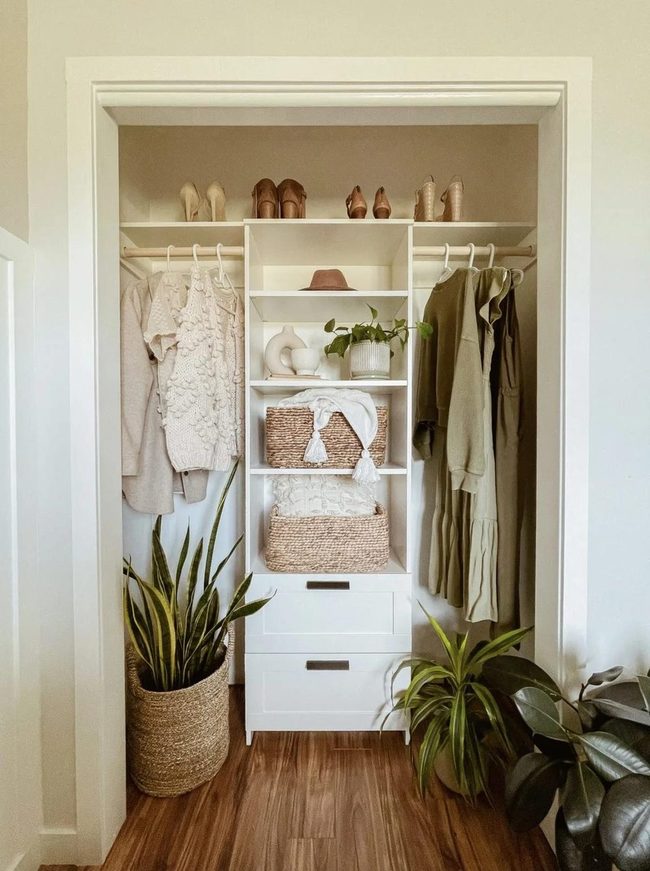 White-Painted Ikea Closet Solutions Solution