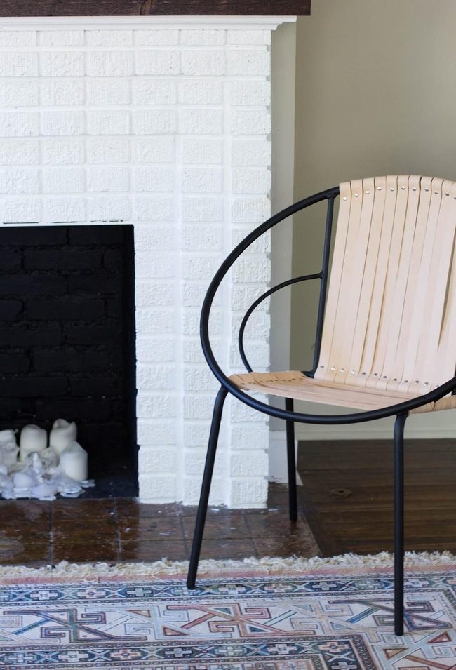 White Brick Fireplace Minimalism