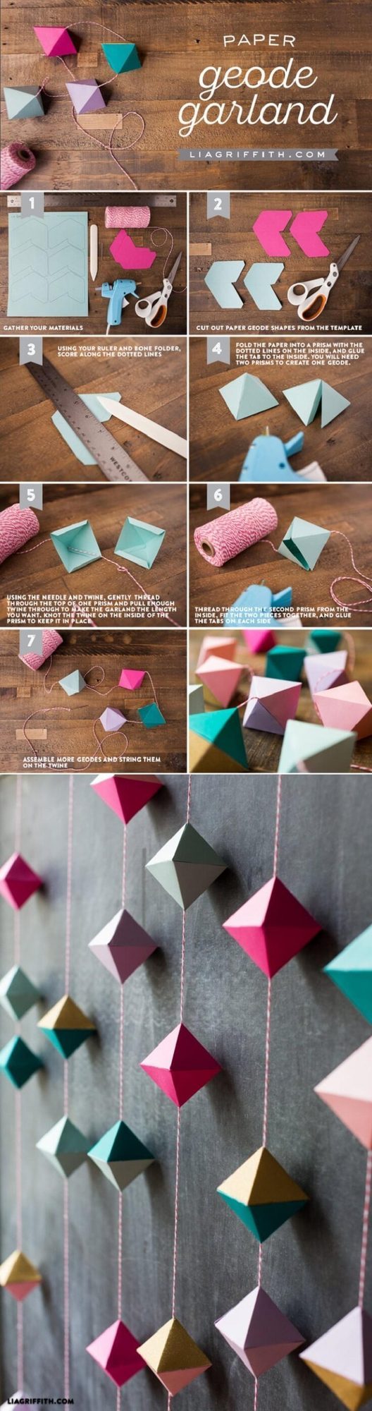 Paper Geode Garland Burst