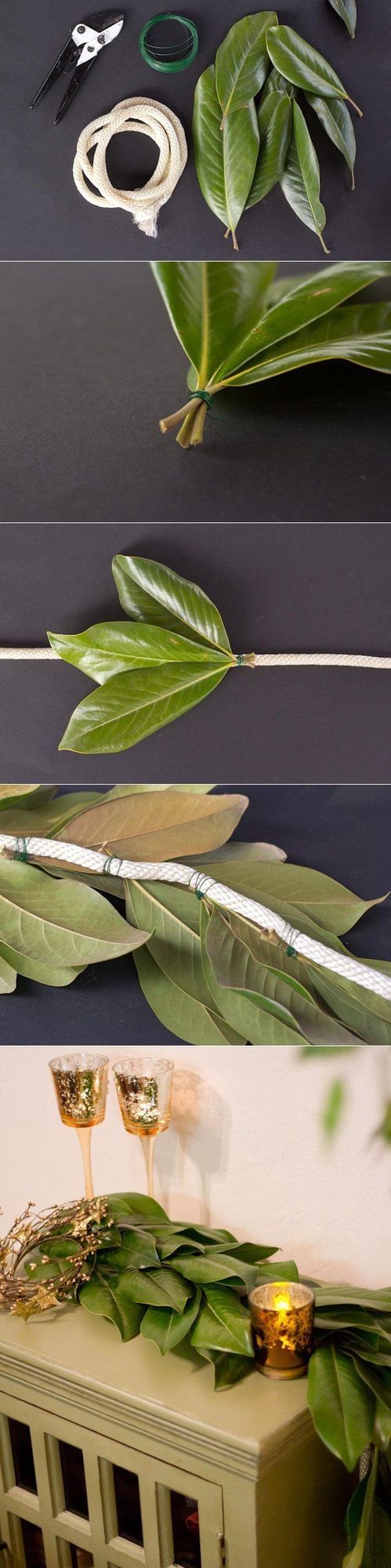 Glossy Green Leaf Garlands