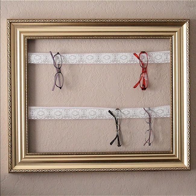 Colorful Glasses On Gold Lace