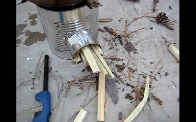 Blackened Metal Campfire Stove