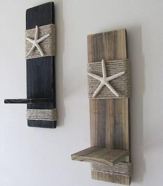 Starfish Sconces Ocean Gold