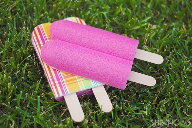 Pink Popsicles On Plaid