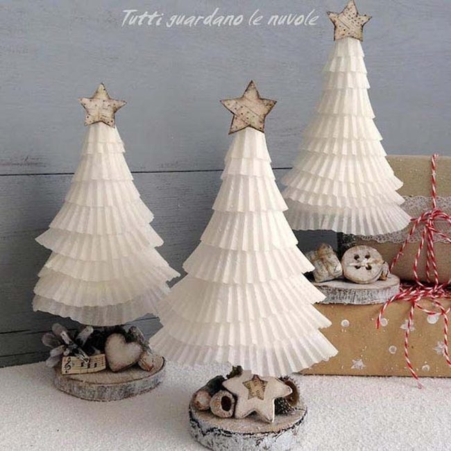 Colorful Cupcake Liner Christmas Trees