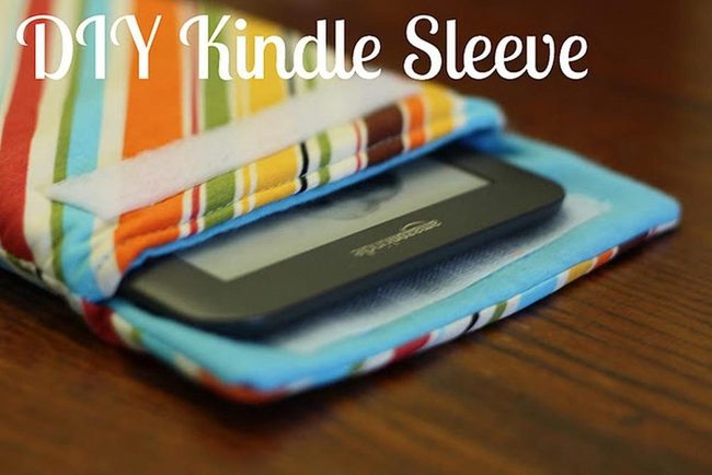 Striped Kindle Sleeve Orange Blue