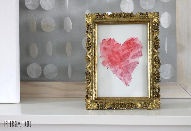 Gold Frame Red Heart Statement