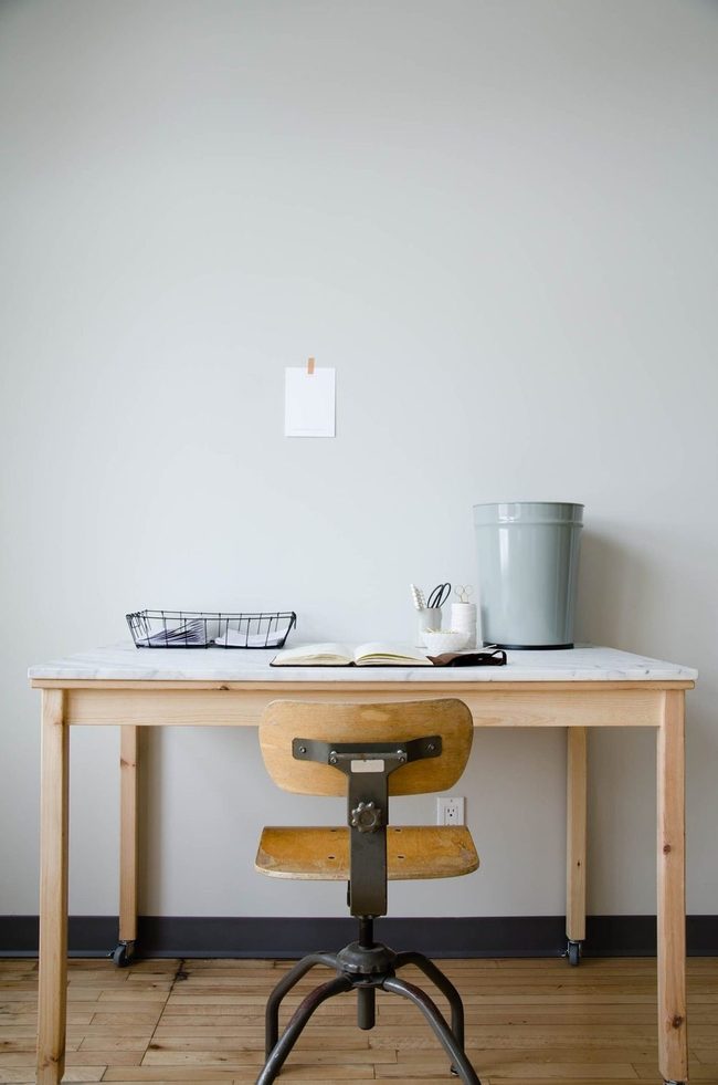 Marble Top Mobile Workspace