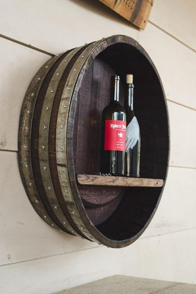 Wine Barrel Storage Shelves